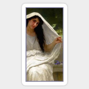 Le Voile / The Veil by Bouguereau Sticker